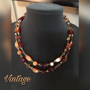 🌺Shades of Brown Vintage Necklace